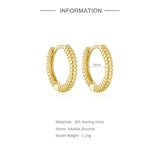 925 Silver Hoop Earrings Romantic Wedding Jewelry