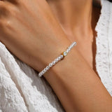 Pearl Single Zircon Bracelet S925 Sterling Silver