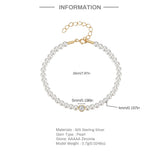 Pearl Single Zircon Bracelet S925 Sterling Silver