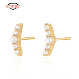 Zircon Pearl 925 Silver Cartilage Earrings for Women