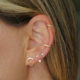 Zircon Pearl 925 Silver Cartilage Earrings for Women