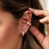Zircon Pearl 925 Silver Cartilage Earrings for Women
