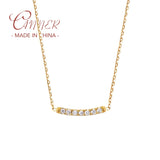 Chic S925 Sterling Silver Zircon Pendant Necklace for Women