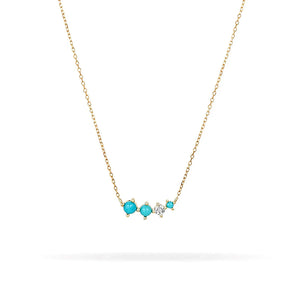 S925 Sterling Silver Turquoise Pendant Necklace for Women