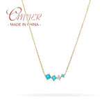 S925 Sterling Silver Turquoise Pendant Necklace for Women
