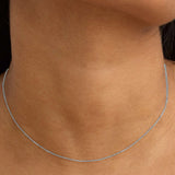 S925 Sterling Silver O-Shaped Chain Necklace