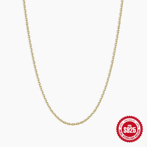 S925 Sterling Silver O-Shaped Chain Necklace