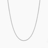 S925 Sterling Silver O-Shaped Chain Necklace