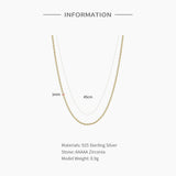 S925 Sterling Silver O-Shaped Chain Necklace