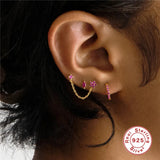 Flower Love Star Earring Set 925 Sterling Silver Piercing Stud Wedding Jewelry