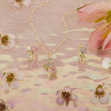 Flower Zircon 925 Silver Hoop Earrings Wedding Party Fine Jewel
