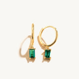 French Bread Zircon Earrings 925 Sterling Silver Fashionable Hoops