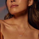 French Crystal Necklace 925 Sterling Silver Choker Wedding Jewelry 18K