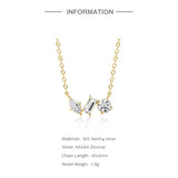 French Crystal Necklace 925 Sterling Silver Choker Wedding Jewelry 18K