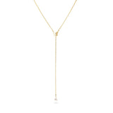 French Y-Necklace 925 Silver Tassel Butterfly Pendant