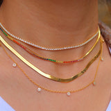 Colorful Zircon Pendant Choker Necklaces for Women