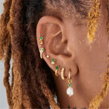 Gemstone Pearl 925 Sterling Silver Drop Earrings for Women