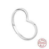 925 Silver Heart Ring Love Wedding Bands Ring for Women Size 6/7/8