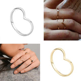 925 Silver Heart Ring Love Wedding Bands Ring for Women Size 6/7/8