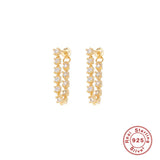 925 Silver Zircon Tassel Retro Long Stud Earrings