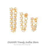 925 Silver Zircon Tassel Retro Long Stud Earrings