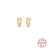 925 Silver Zircon Tassel Retro Long Stud Earrings
