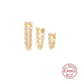 925 Silver Zircon Tassel Retro Long Stud Earrings