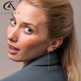 Geometric Line Earrings Women Star Tassel Long Chain Hanging Drop Earing