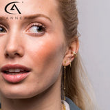Geometric Line Earrings Women Star Tassel Long Chain Hanging Drop Earing