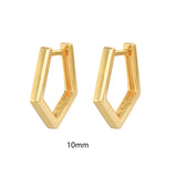 925 Silver Geometric Polygon Women's Hoop Earrings