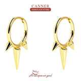 Smooth Rivet Earrings 925 Sterling Silver Hoops Pierc