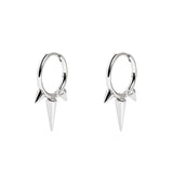 Smooth Rivet Earrings 925 Sterling Silver Hoops Pierc