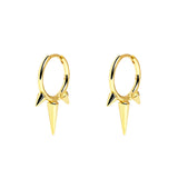Smooth Rivet Earrings 925 Sterling Silver Hoops Pierc