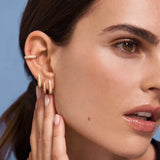 Geometric Square Green Red Zircon Earrings Y2K Earrings For Women