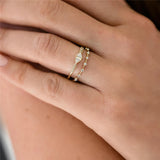 Triangle Crystal Ring 925 Sterling Silver Jewelry Rings For Women