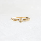 Triangle Crystal Ring 925 Sterling Silver Jewelry Rings For Women