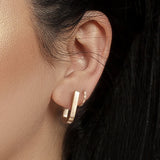 925 Silver Hoop Earrings Minimalist Huggie Piercing 925 Jewelry