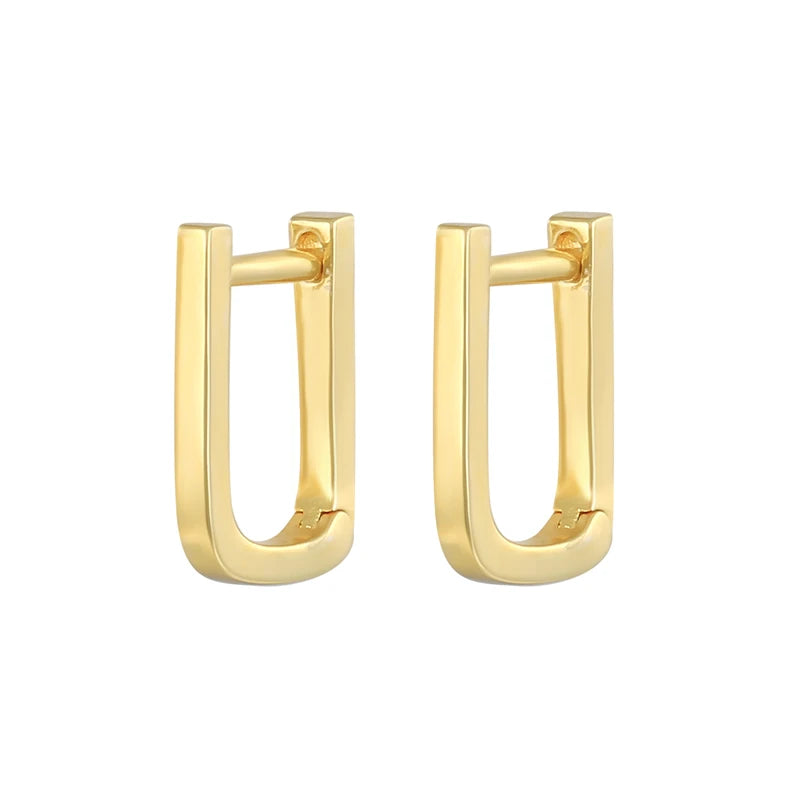 925 Silver Hoop Earrings Minimalist Huggie Piercing 925 Jewelry
