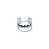 925 Silver CZ Ear Cuff Clip Earrings for Women