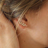 925 Sterling Silver Leaf Stud Earrings for Women Girls