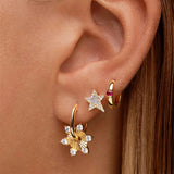 Green Zircon 925 Silver Earring Women Hoop Fine Jewelry Wedding Party