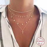 Hip Hop 2.0mm CZ Tennis Ball 925 Silver Necklace