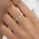 Horse Eye Crystals Ring 925 Sterling Silver Wedding Jewelry