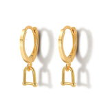 925 Silver CZ Dangle Drop Earrings Women Piercing Huggie Jewelry