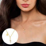925 Silver Lightning Star Clavicle Necklace 18k Plating Chain Women Jewelry
