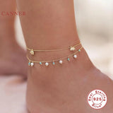 925 Silver Wind Mini Elephant Anklet Bracelet for Women