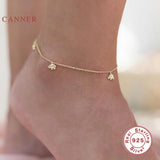 925 Silver Wind Mini Elephant Anklet Bracelet for Women