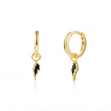 925 Silver Lightning Huggie Hoop Earrings for Women