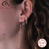 925 Silver Lightning Huggie Hoop Earrings for Women