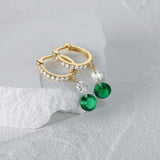 Emerald 925 Sterling Silver Drop Earrings Fine Jewelry Wedding Party